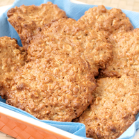 Coconut and oat cookies